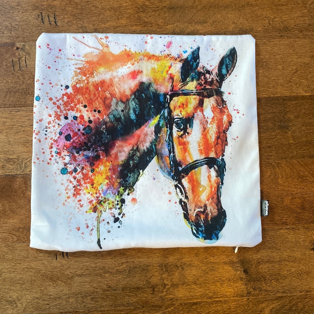 Horse Water Color Pillow Cover Society6